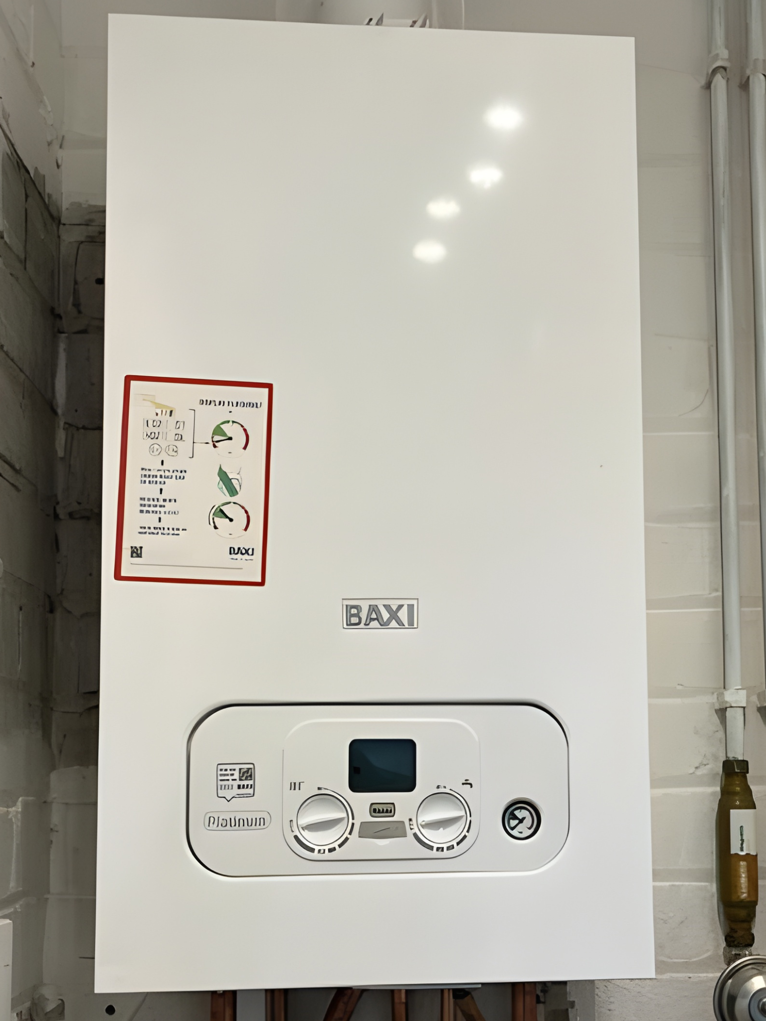 Premium Baxi boiler installation with tidy pipework
